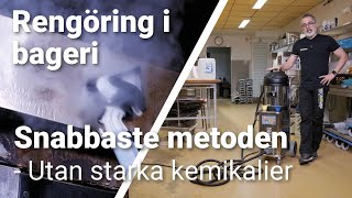 Ångtvätt i bageri  för effektiv snabb och kemikaliefri rengöring [upl. by Yenhpad]