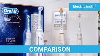 OralB Genius X vs Sonicare 9900 Prestige [upl. by Colvert]