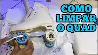 Como limpar patins quad e rolamentos  trocando cadarços [upl. by Aylmer]