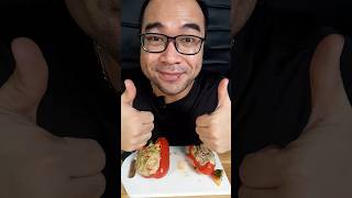 Stuffed bell peppers with meat  COOKING  MUKBANG  ASMR [upl. by Hodosh185]