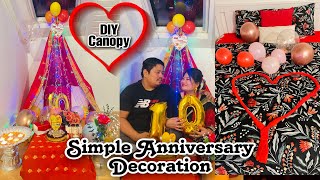 DIY Canopy Anniversary Decoration 10th Anniversary Easy Decoration 🎊🎉 [upl. by Berghoff]