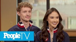 Olympic Ice Dancing Duo Madison Chock And Evan Bates Fell In Love On The Ice  PeopleTV [upl. by Atnauqahs]