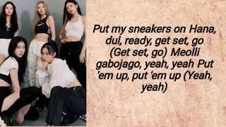 Sneakers Song Lyrics by Itzy itzy kpop kpopgirlgroup klyricsworld songlyrics new [upl. by Gardner]