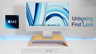 M3 iMac Unboxing Comparison and First Look [upl. by Giverin]