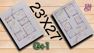 23x27 building plan ।। 2327 house plan ।। eh planningampconstruction।। g1 ।। duplex house [upl. by Savory]