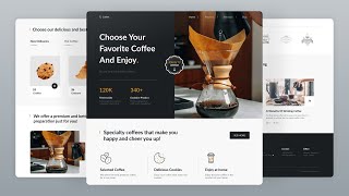 ☕ Create a Responsive Coffee Website Design Using HTML CSS amp JavaScript [upl. by Annayrb]