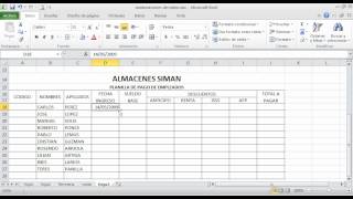 Planilla de Pago en Excelwmv [upl. by Emmalyn]
