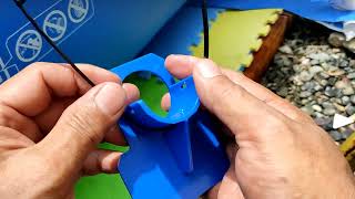 intex pool Hose holder tutorial anti slipanti punctureBrucket mount for the Hoses pool intex [upl. by Alayne]