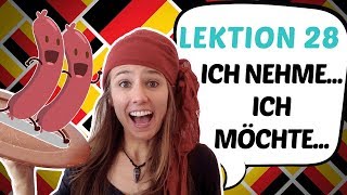 GERMAN LESSON 28 Ordering in a Restaurant Bestellen im Restaurant 💁💁💁 [upl. by Htiekel]