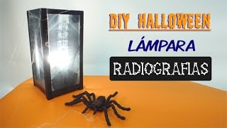 Como hacer una LÁMPARA para HALLOWEEN con radiografías 🎃 [upl. by Niddala335]