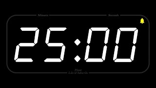 25 MINUTE  TIMER amp ALARM  Full HD  COUNTDOWN [upl. by Ottillia805]