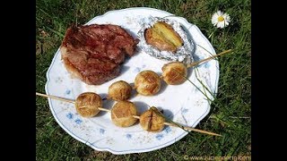 Recette Bifteck dAloyau et Pomme de Terre sur BBQ [upl. by Ybreh649]