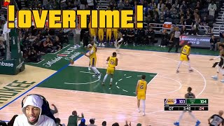 DOULBE OVERTIME THRILLER Shmere Reacts To LAKERS vs BUCKS  FULL GAME HIGHLIGHTS  March 26 2024 [upl. by Finny177]