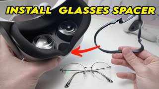 Oculus Quest 2  How to Install Glasses Spacer if you Wear Eyeglasses [upl. by Pessa]