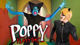 POPPY PLAYTIME 😱  ROBLOX CAT NOIR Y EL PROFESOR BIGOTITOS [upl. by Anahc]