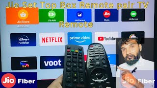 How To Pair Jio Set Box Remote And TV Remote Volume And On Off  Jio Set Box Remote [upl. by Aliuqat]