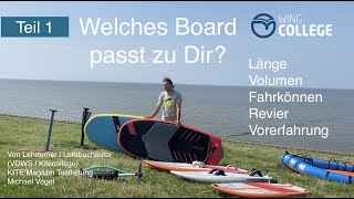 Wingcollege Teil 1 Wingboards für den Einstieg zum Wingfoilen lernen [upl. by Reyaht502]