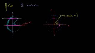 Ejemplo de integral de superficie Parte 1  Parametrizando la esfera unitaria [upl. by Eelatsyrc]