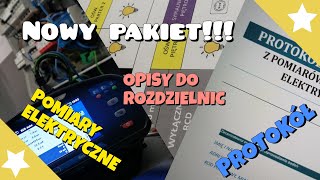 POMIARY INSTALACJI ELEKTRYCZNEJ  SZABLON DO SPORZĄDZENIA PROTOKOŁU  OPISY DO ROZDZIELNIC [upl. by Salokkin]