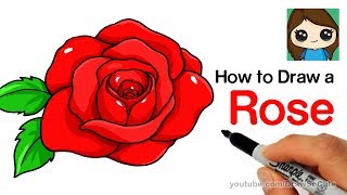 How to Draw a Rose step by step Easy [upl. by Ulda491]