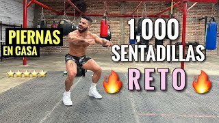 Ejercicios de PIERNAS Y GLUTEOS en Casa 40 Minutos Reto de 1000 Sentadillas SIN MATERIAL [upl. by Ellocin]