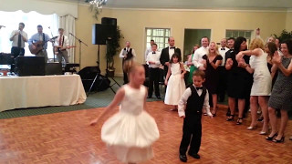 9 year old girls Irish dance at Diane amp Steves wedding reception 71313  quotTell Me Maquot [upl. by Nyleimaj]