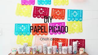 How to make papel picado Free template [upl. by Aneehsyt]