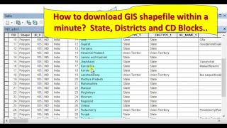 How to Download GIS Shapefiles  Shapefile of States CD Blocks and Countries  Worlds Shapefile [upl. by Llarret527]