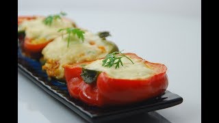 Stuffed Capsicum  Cooksmart  Sanjeev Kapoor Khazana [upl. by Wenonah238]