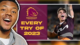 NFL FAN REACTS To Every Brisbane Broncos try of the 2023 season  NRL [upl. by Takara]