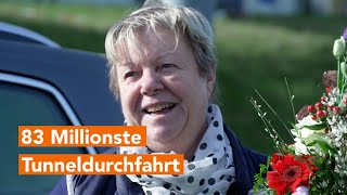 Freude am Warnowtunnel Rostock – 83 Millionste Durchfahrt [upl. by Atinav161]