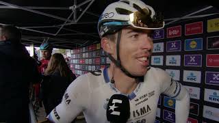 Christophe Laporte  Interview à larrivée  Omloop Het Nieuwsblad 2024 [upl. by Noll]