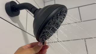 High Pressure Shower Head VMASSTONE Rain Fixed Showerhead 7 Spray Setting Review [upl. by Airbmac]