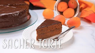 SacherTorte  How to Make Chocolate Cake with Apricot Jam Filling  Austrian Recipe [upl. by Winer826]