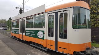 Mitfahrt DÜWAG Großraumbeiwagen Typ quotMannheimquot  Braunschweiger VerkehrsAG Beiwagen 7474 [upl. by Daveda]