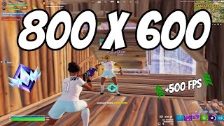 800x600 240 HZ is UNFAIR in Fortnite Ranked UNREAL  Lowest Delay Stretch Res [upl. by Ogdon]