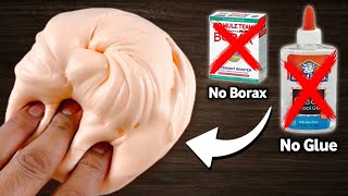 How to make Slime without Glue or Borax  No Glue No Borax Fluffy Slime at home ASMR [upl. by Gerge]