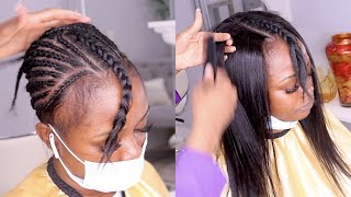 Natural sew in weave with leave out [upl. by Eelesor]