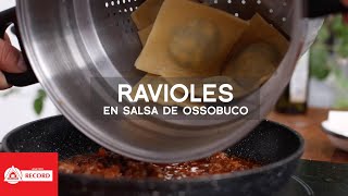 COMO PREPARAR RAVIOLES CON SALSA ROJA DE OSSOBUCO  ACOMERPE  PASTA FRESCA [upl. by Ydnil]