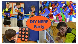 Epic DIY NERF Party… easy and inexpensive party details and FREE printable signage [upl. by Pampuch]