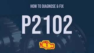 How to Diagnose and Fix P2102 Engine Code  OBD II Trouble Code Explain [upl. by Halimaj]