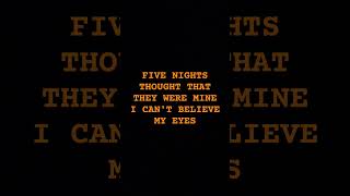 fnaf springtrap Stuck Inside Lyrics Part 1 [upl. by Inaleon522]