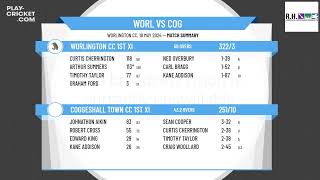 Worlington CC 1st XI v Coggeshall Town CC 1st XI [upl. by Smaj]