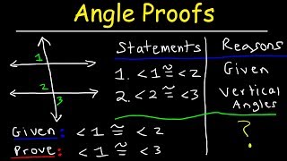 Geometry Two Column Proofs of Angles  Addition Substitution amp Transitive Property [upl. by Ttirrem]