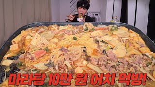 마라탕 가격만 10만원 토핑 이것저것 넣다가 다 넣어버렸습니다🤤 [upl. by Eissac794]