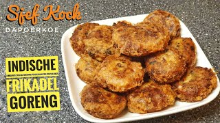 Indische Frikadel  Frikadel Goreng Recept  Perkedel Kentang Daging  Indische Keuken [upl. by Latnahs]