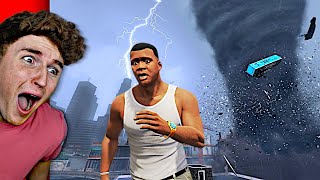 MASSIVE TORNADO Chases Me In GTA 5 GTA 5 Mods [upl. by Ellehsor432]