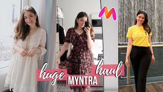 HUGE Myntra Try On Haul  Kurtis Dresses amp Tops  Sana Grover [upl. by Octavus]