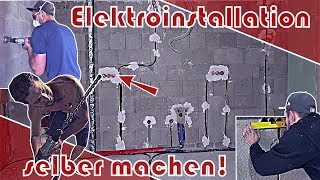 Elektroinstallation im Rohbau selber machen │ vorbereiten [upl. by Martie]