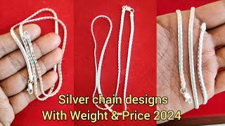 silver chain designs with weight and price 2024new silver chain designs with price [upl. by Whitcher]